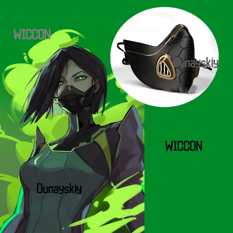 Black Face Mask Pack - Valorant Viper Sexy Cosplay Props Mask