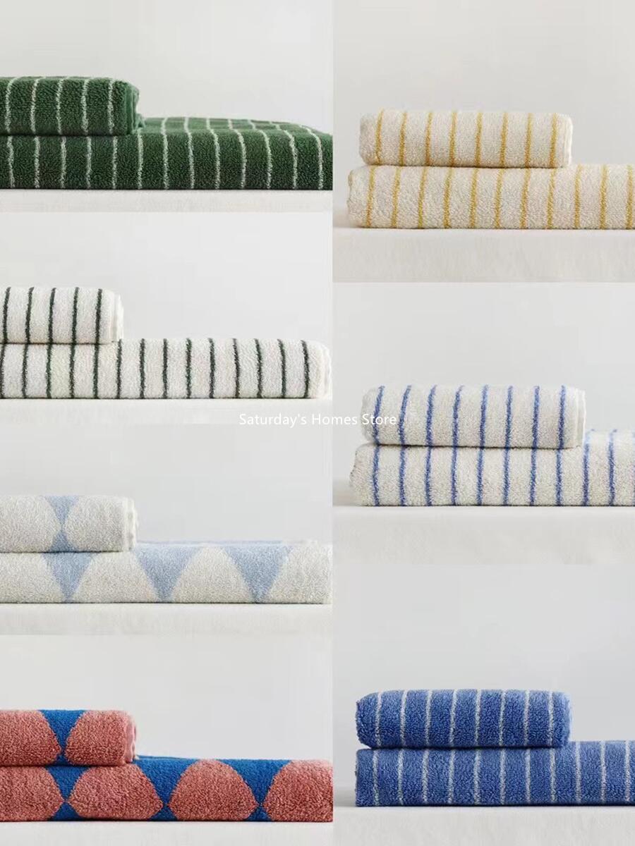 Cloth Face Mask Washable - Striped Geometric Rhombuses Cotton Towels Soft
