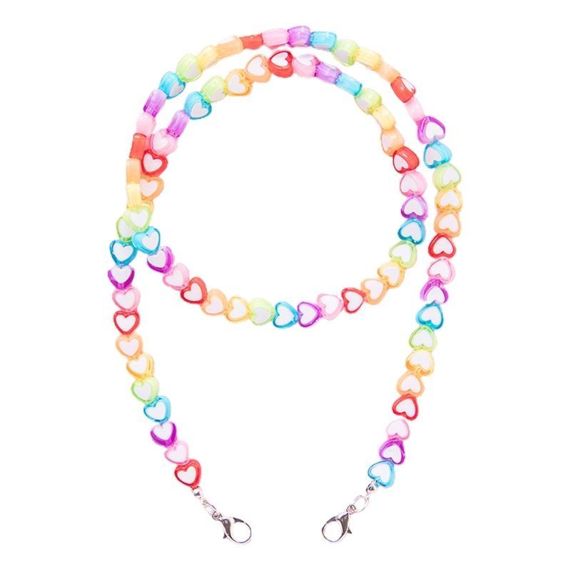 Mask Chain Holder - A52E Kids Acrylic Rainbow Colorful Star