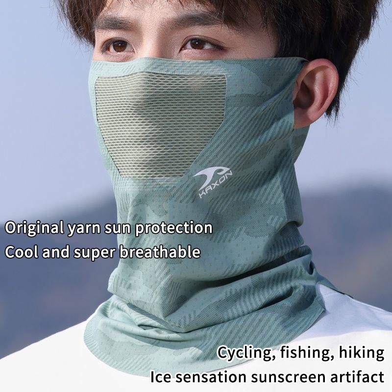 Ice Silk Summer Face Mask with - Sports Mask Breathable ulasan dan harga