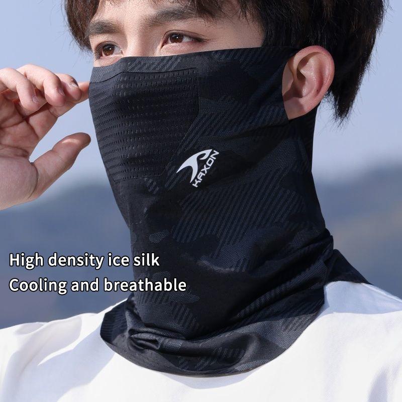 Ice Silk Summer Face Mask with - Sports Mask Breathable ulasan dan harga