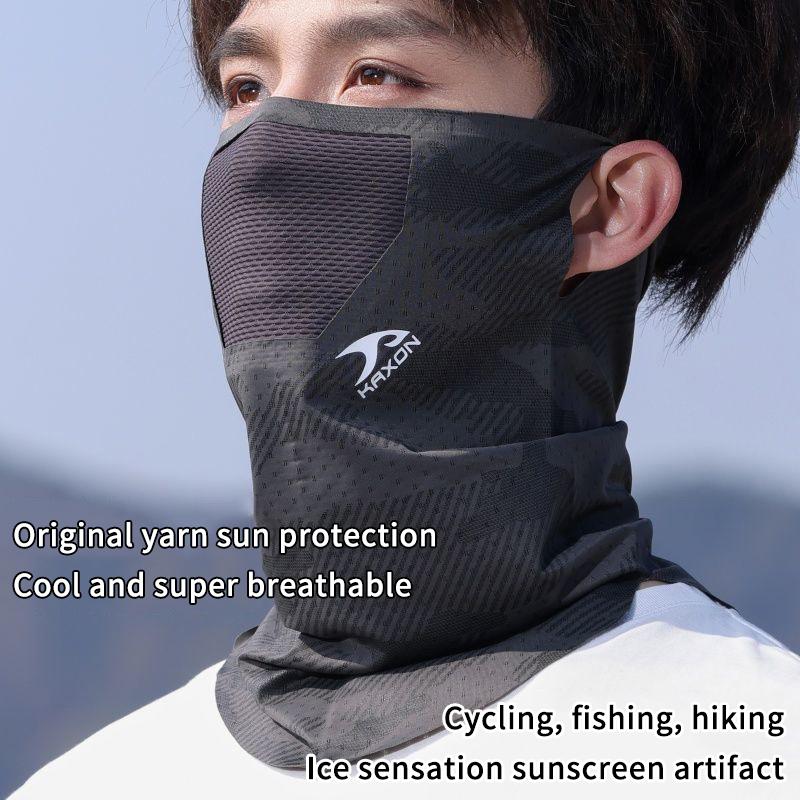 Ice Silk Summer Face Mask with - Sports Mask Breathable ulasan dan harga