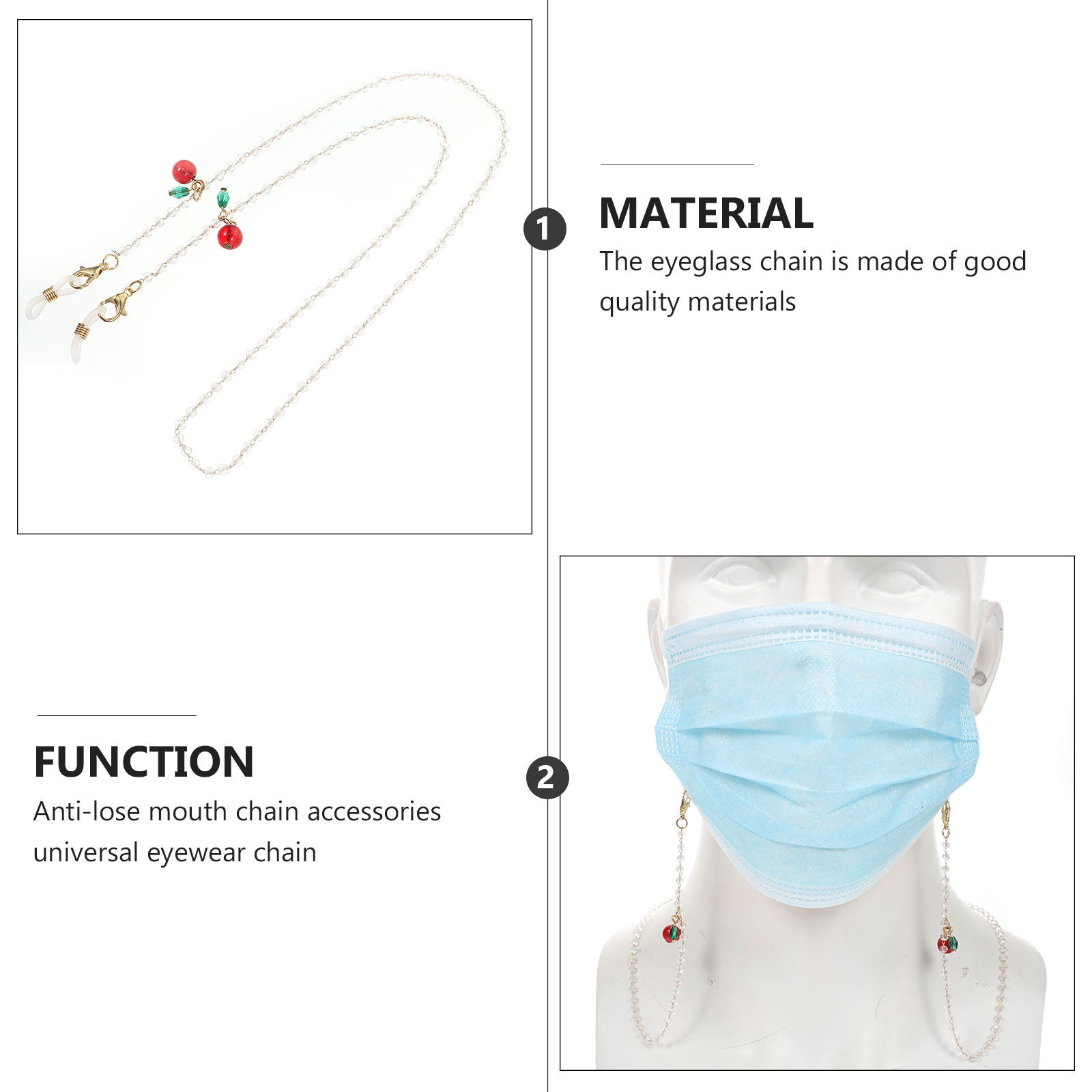 Eyeglass Chain Exquisite Craft - Mask Chain Holder ulasan dan harga