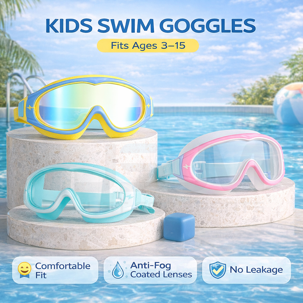 JSJM Kids Swimming Goggles Big - Anti Pollution Mask ulasan dan harga