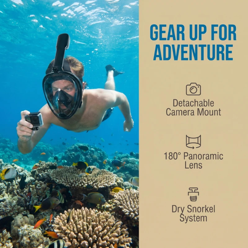 Underwater Scuba Anti Fog Full - Anti Pollution Mask ulasan dan harga