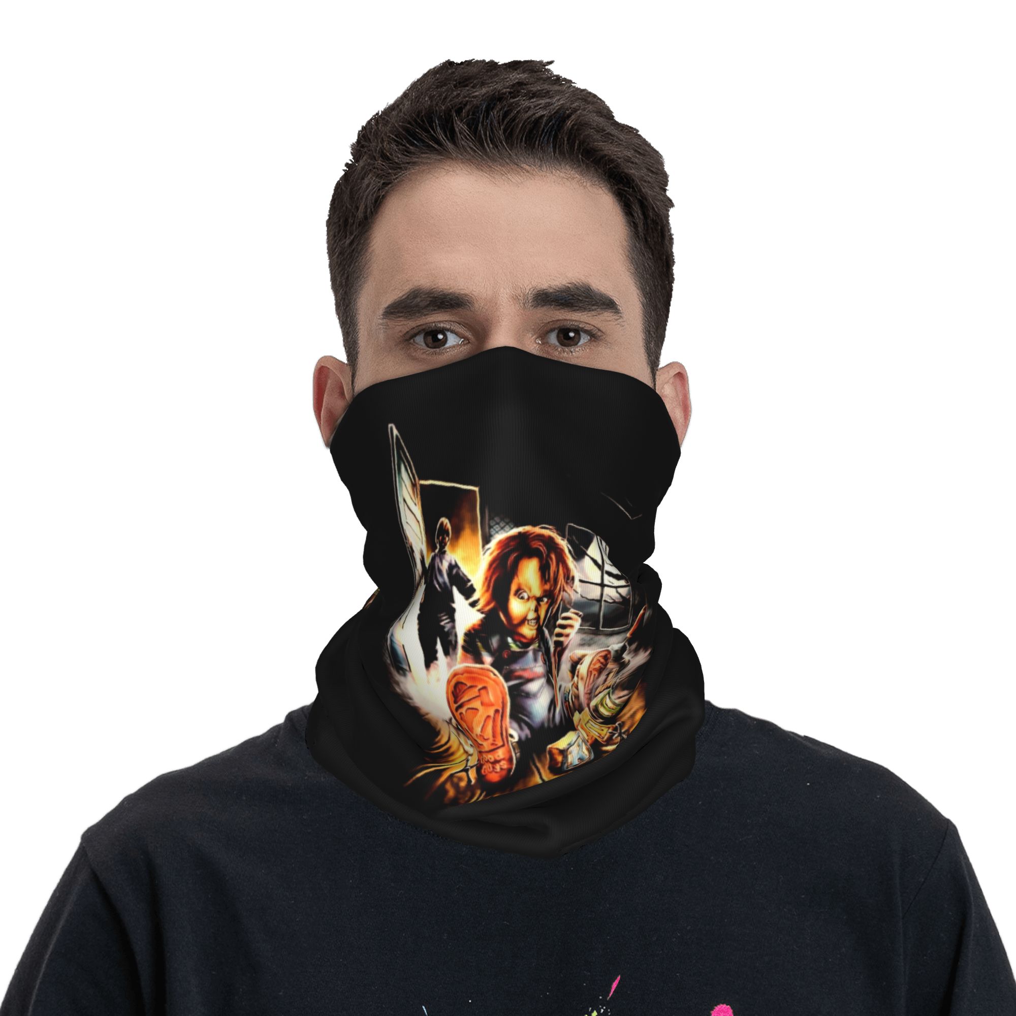 Custom Scary Movies Child's Pl - Neck Gaiter Face Cover ulasan dan harga