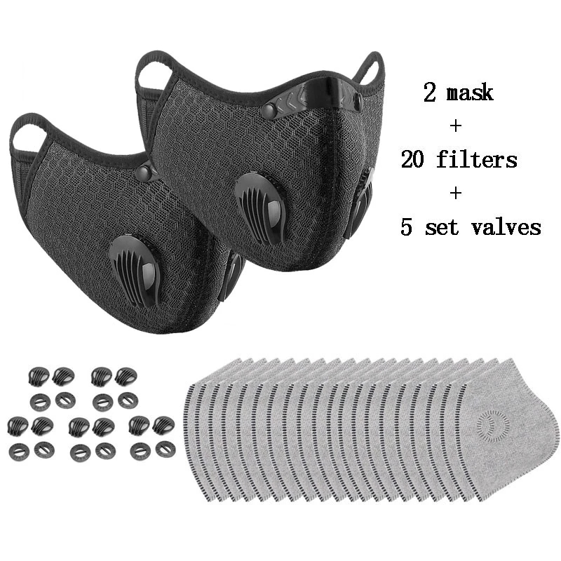 Cycling Face Mask with Filter  - Anti Pollution Mask ulasan dan harga