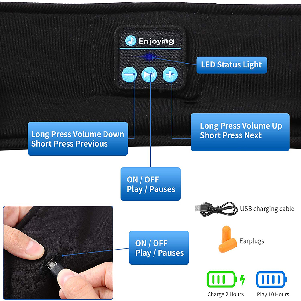Sleep Eye Mask with Bluetooth  - Mask Lanyard Adjustable ulasan dan harga