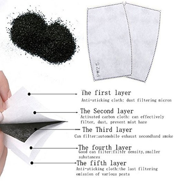 2PCS Mask Filter Element PM2.5 - Pm2.5 Filter Insert ulasan dan harga