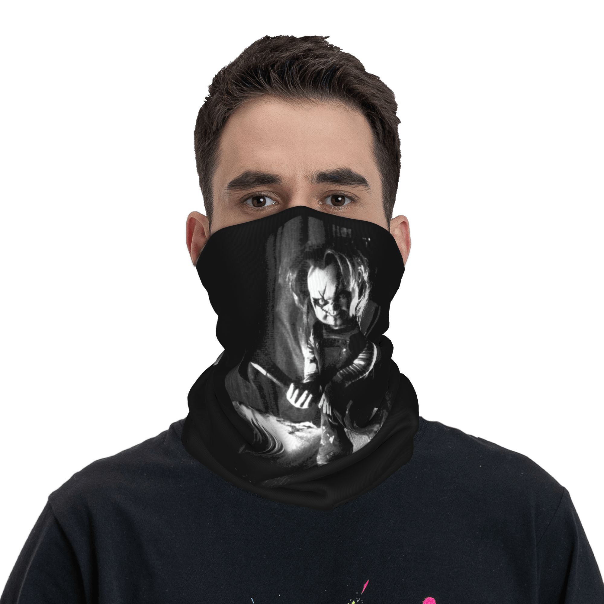 Custom Killer Doll Chucky Band - Neck Gaiter Face Cover ulasan dan harga