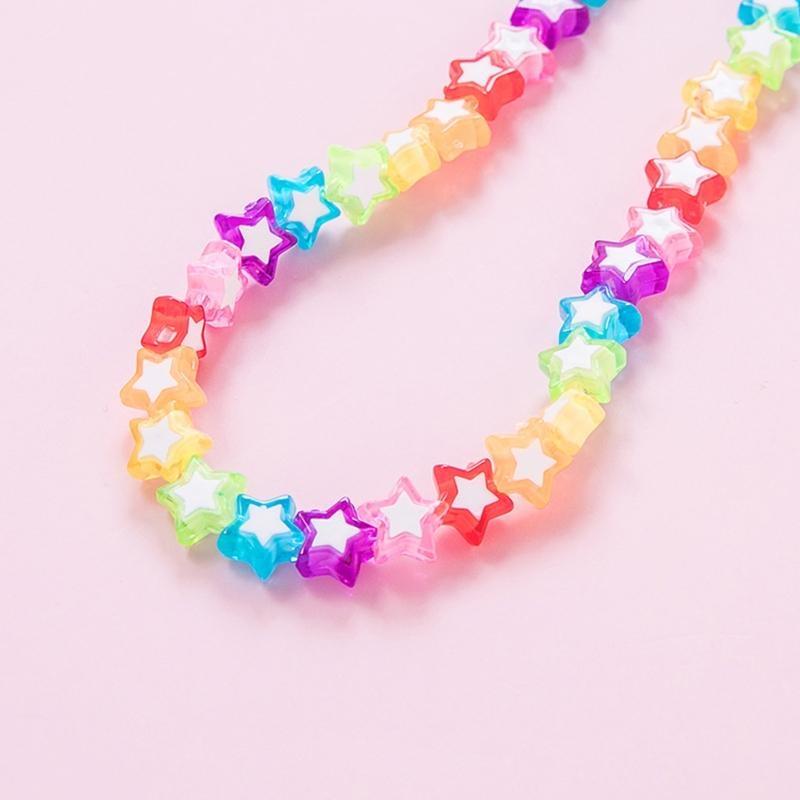 A52E Kids Acrylic Rainbow Colo - Mask Chain Holder ulasan dan harga
