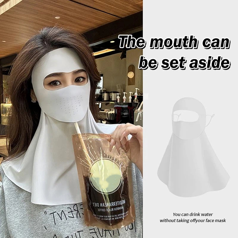 Summer Ice Silk Face Gini Full - Sports Mask Breathable ulasan dan harga