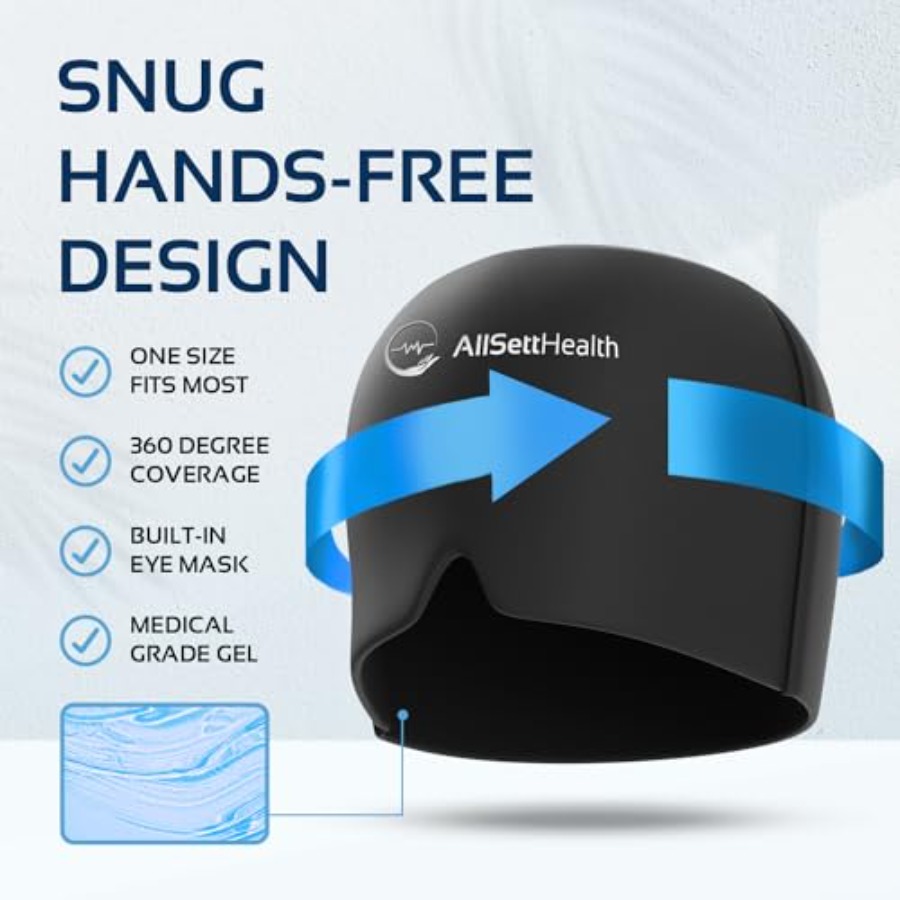 Migraine Relief Cap Ice Head W - Black Face Mask Pack ulasan dan harga